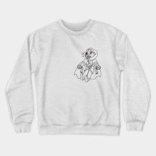 chibi phantom moon outline Crewneck Sweatshirt